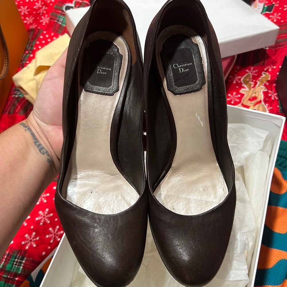 Used Christian Dior Brown Pumps